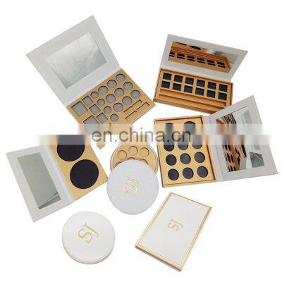 Custom Made Eye Shadow Palette With Custom Logo Pressed Glitter Eyeshadow Blending Palette Packaging Wholesale