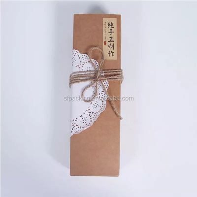 kraft paper package gift boxes with stickers printing