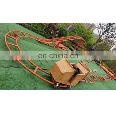 Amusement park without electric train game kids roller coaster ride on roller coaster
