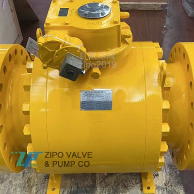 API6D Pipeline Forge Steel Trunnion Mounted Ball Valve