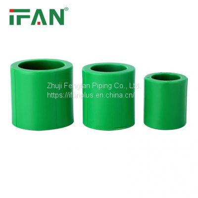 IFAN Hot Sale Customized Equal Socket Green Colour Plastic PPR Pipe Fitting