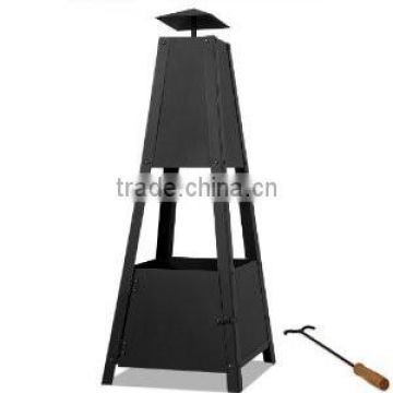 Fire pit with Chimney Black Finish FPC- 512