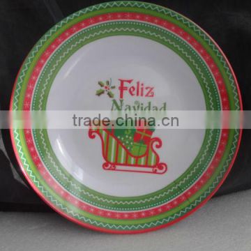 9 inch melamine soup plate for christmas holiday