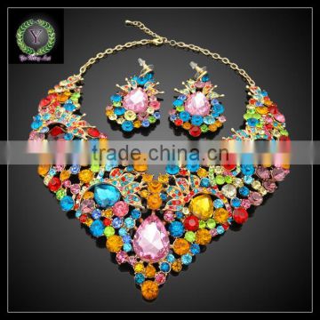 2016 New Arrival African Gold Plated Jewelry set which for Wedding jewelry set Match Clothes KHK870