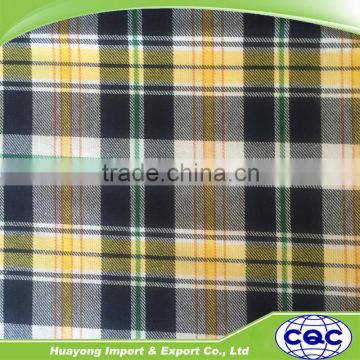 cheap factory price 100% polyester check fabric for baby shirting