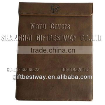 leather menu card holder,restauarant menu board