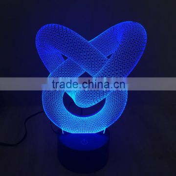 Color Changing 3D Twist Knot LED Night Lamp
