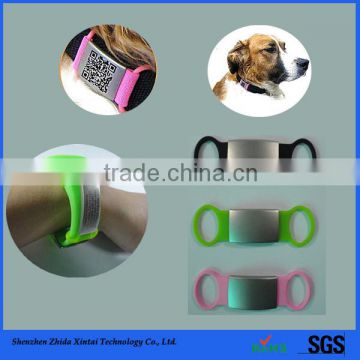 small pet item silicone qr dog tag