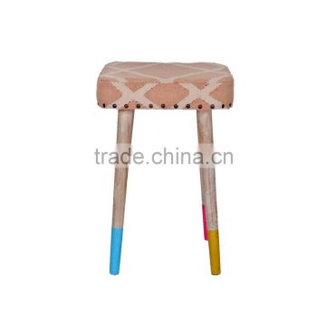 Natural Furnish Upholstery Wooden Stool
