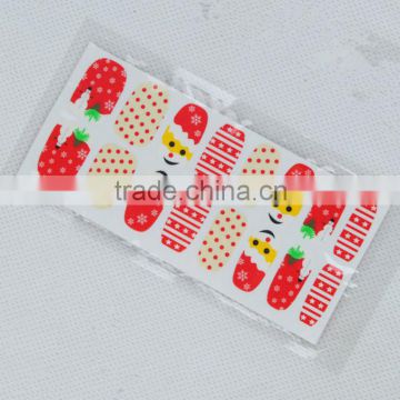 Hot Sale And Fashion 16pcs Fashion 3d Christmas Nail Sticker Chrismas Nail Stickers