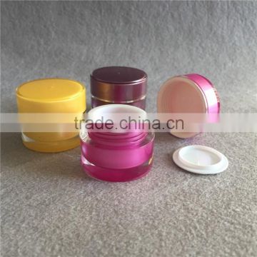 2016 wholesale colourful acrylic small cream jar