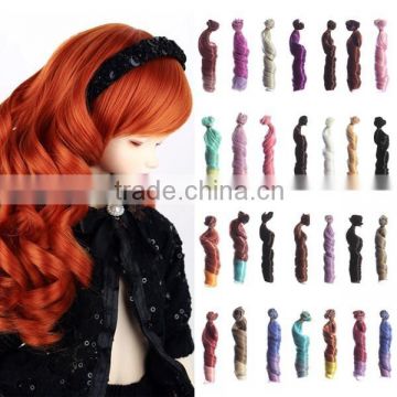 15cm ombre color body wave hair weaving for DIY doll wig