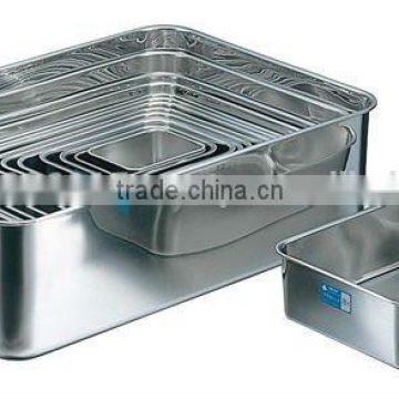 SUS304 Stainless Steel deep food container small kitchen utensils stainless steel vats kitchen container