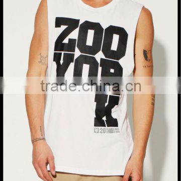 white tank top with custom printed