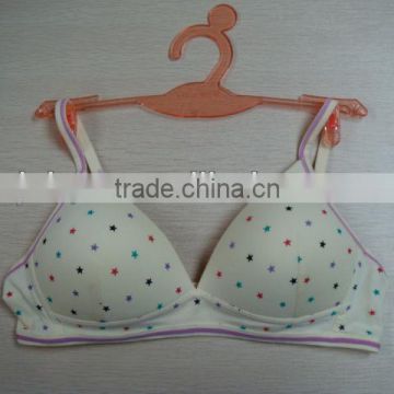 js -1603 latest sweet young girls bra with donts stars design accept OEM