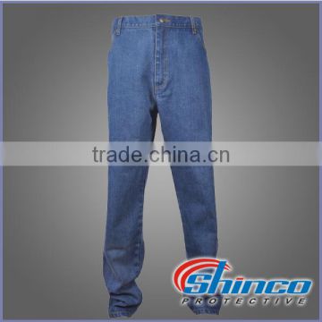 EN ISO 11612 cotton pocket design flame retardant men jean cargo work trousers for workers