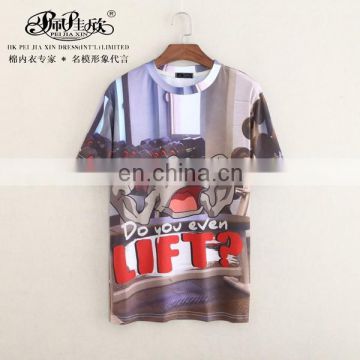 Peijiaxin Fashion Design Casual Style China Factory Custom Printed 3D T Shirts OEM Hot Sale