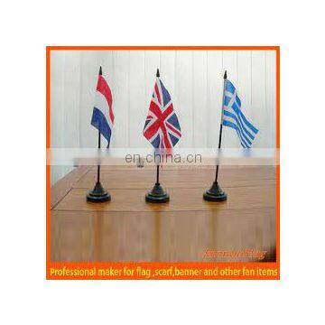 Stainless steel custom table flag banner