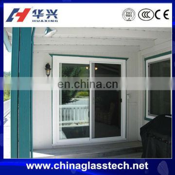 ISO9001 no distortion 60mm pvc sash white laminated glass pvc bathroom door price