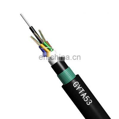 Communication Fibra Optica GYTA53 GYTS53 Steel Tape Layer 24 Core Fiber Optic Cable For Conduit Aerial or Duct