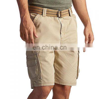 Outdoor Multi-Pockets Cargo Casual Short Pants Men 2021 Summer Solid Color Drawstring Cargo Shorts