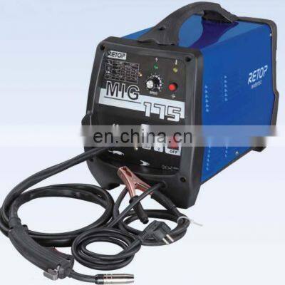 MIG175 co2 inverter welder electric iron mig/mag weld welding machine flux cored welding wire