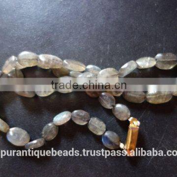 Labradorite oval shape beaded necklace