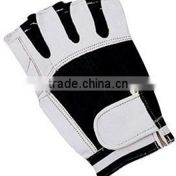 2015 RACING CYCLE GLOVES GENUINE LEATHER MATERIAL BLACK & WHITE COLOR