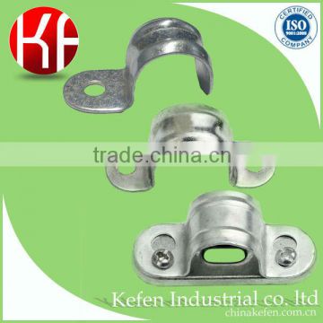 galvanized saddle clamp with one hole two hole bar saddle for strap pipe