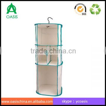 Durable Eco Friendly Fabric Hanging Organizer Storage/ 3 layer fabric hanging storage organizer
