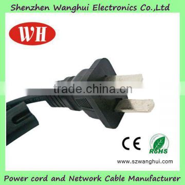 ul approved American non-polar 110 volt 2 pin ac power cord plug power cord