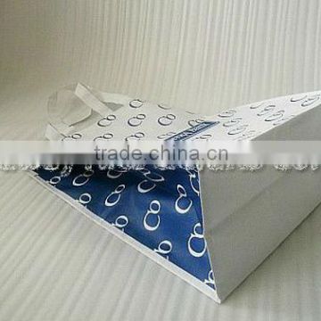 cheap printed shopping bags with lamination printing and polyester handles