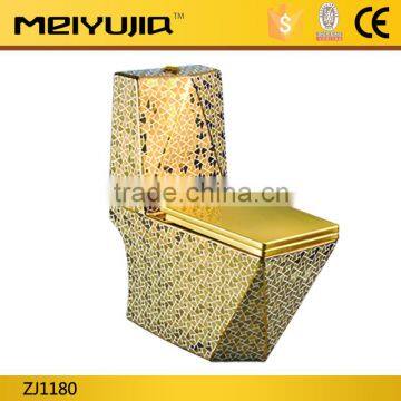 Middle East design S-trap 250 ceramic colored golden toilet