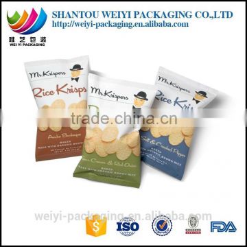 food grade snack potato chips packaging back seal foil bag