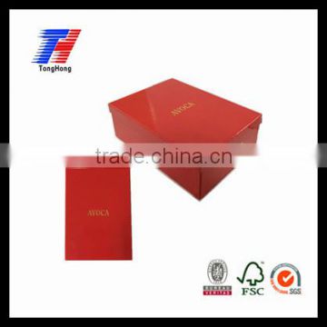 luxury retail clothing/ garment/red shoes packaging box / custom foldable box printing manufacturer