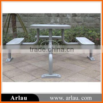 Hot-sale square stainless steel outdoor picnic table chairs