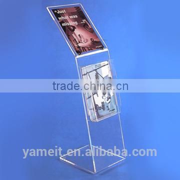 Hot selling factory price book holder for bed acrylic magazine rack