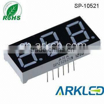 0.52 inch 7 Segment LED Display in Three Digits