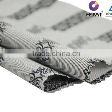 Fine Vertical Stripes Black Floral Jacquard Fabric