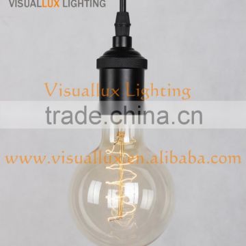 MC1101-1BL Vintage Black Pendant Lamp Antique Led Bulb Light Edison Bulb
