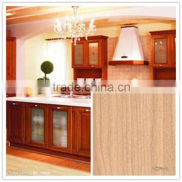 high quality woodgrain matte furniture pvc film for mdf door