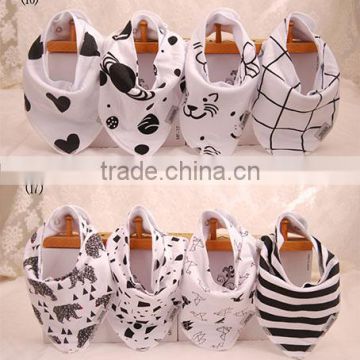 2016 high quality cotton baby bandana bibs with 2 snaps