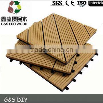 Easy install wpc diy tiles outdoor garden DIY wpc floor tiles 300x300