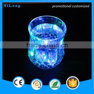 2016 new design bar glass transparent flashing led light cup /luminous cup