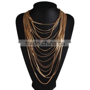 2016 Europe and the United States the new multilayer long thin chain necklace