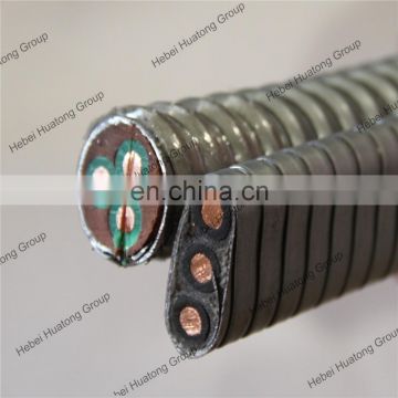 1.8/3kv 13mm2 PP insulation NBR sheath galvanized steel tape interlock armouring flat submersible oil pump cable