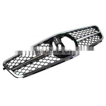 1-PIN Front Grill Chrome Silver 07-14 Facelift st for Mercedes Benz C class W204