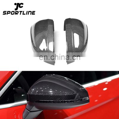 Replacement 2017 Side Mirror Carbon Cover for Audi A4 B9 8W Sedan 4-Door