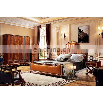 house classic bed room bedside table 4 door wardrobe bedroom set furniture luxury