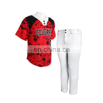 Design your Own Baseball Softball Uniforms 100 % Polyester best quality custom design custom logo Baseball Uniform